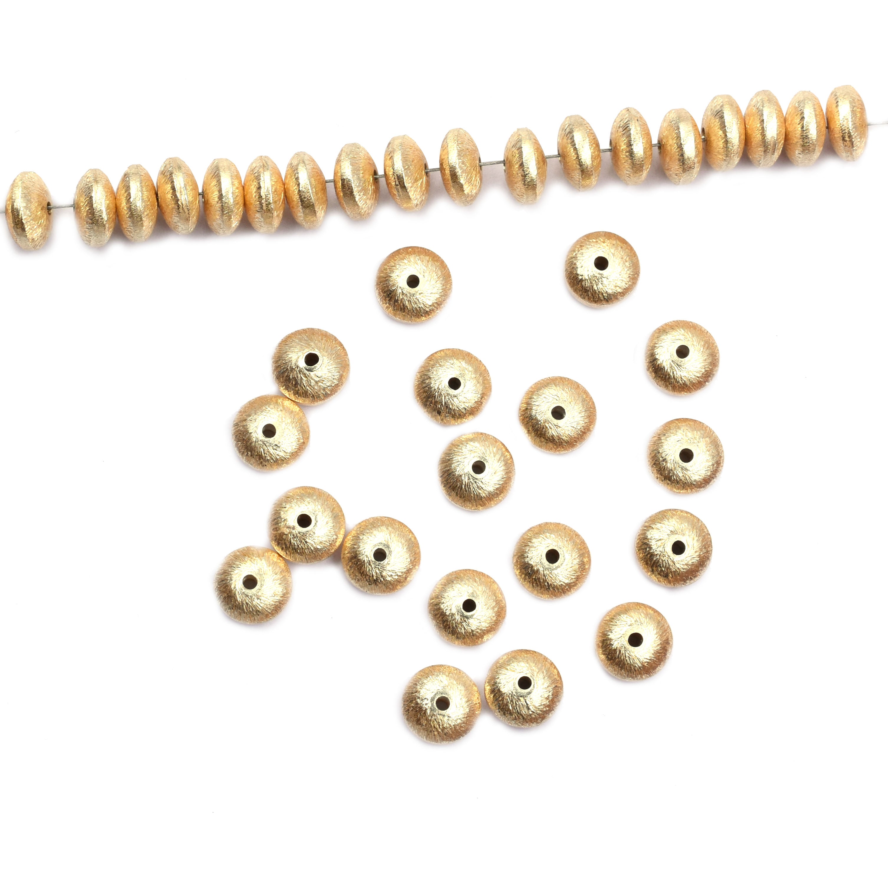 Gold plated spacer beads 8mm

