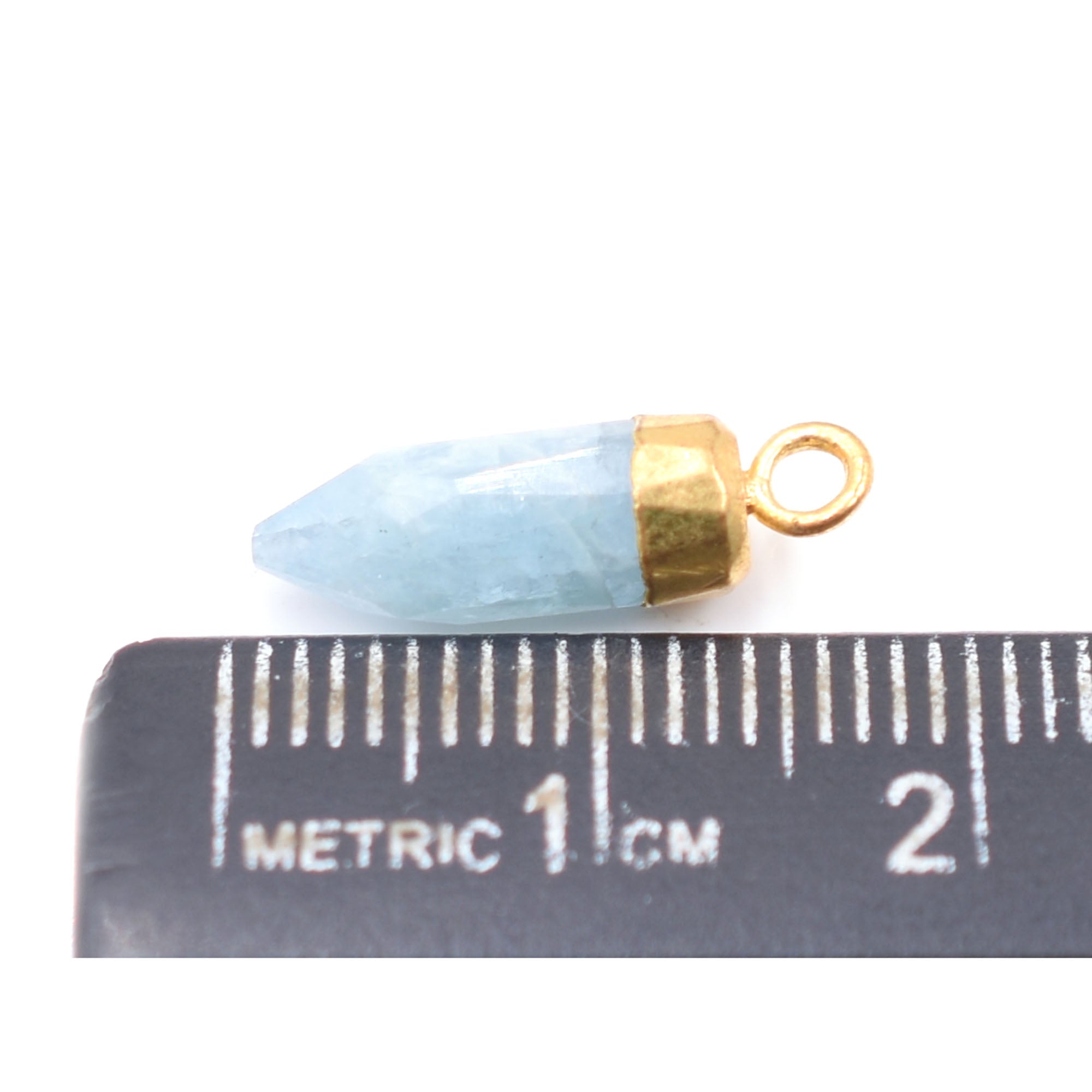 Handcrafted Aquamarine Gold Pendant

