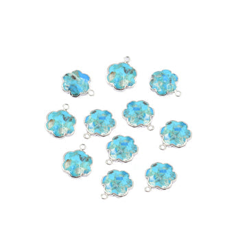 Handmade turquoise clover pendant necklace