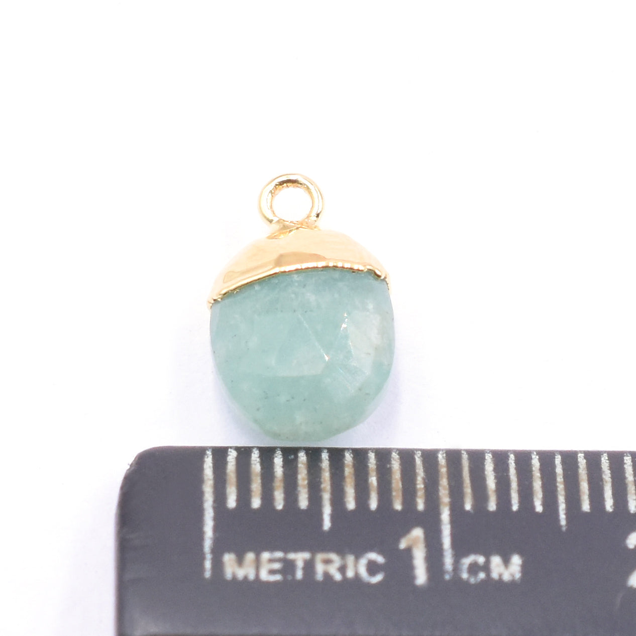 High-Quality Amazonite Gold Pendant
