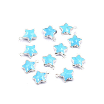 silver plated Howlite star pendant