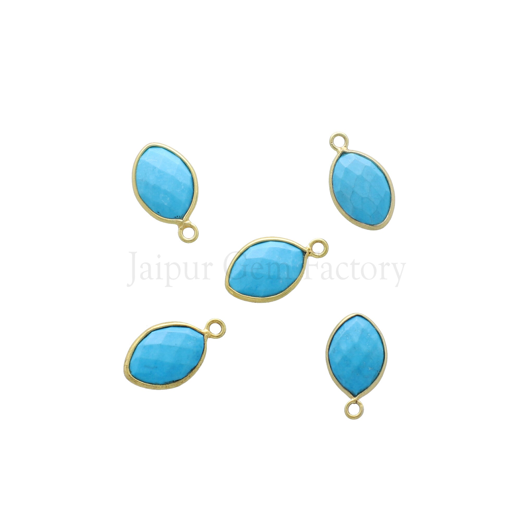 Turquoise Marquise Pendant Howlite Beads