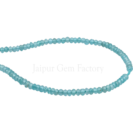 Apatite Faceted Button Shape Beads Strand