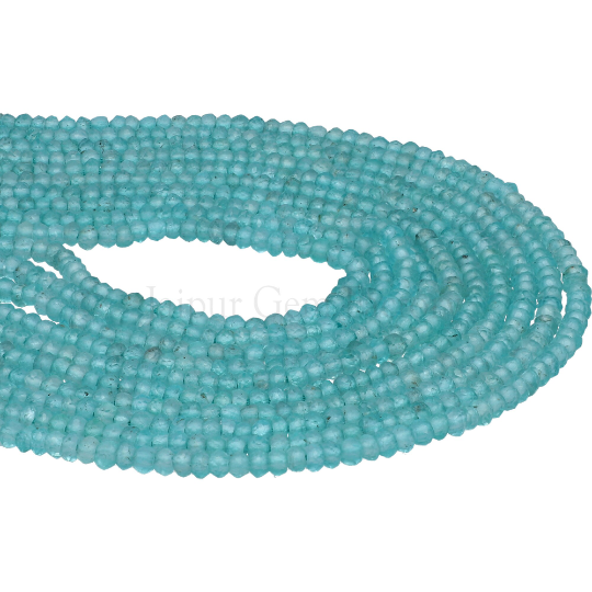 Apatite Faceted Button Shape Beads Strand