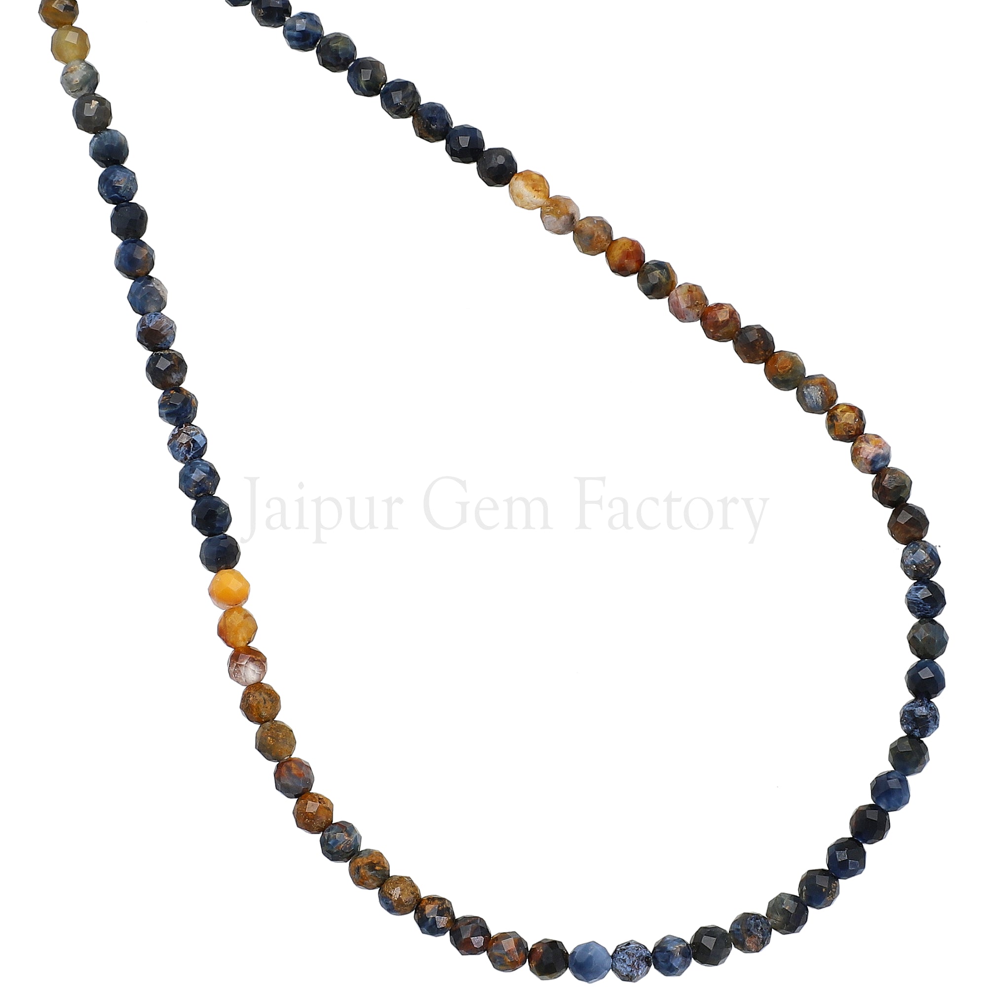 3.5 MM Pietersite Faceted Round Beads