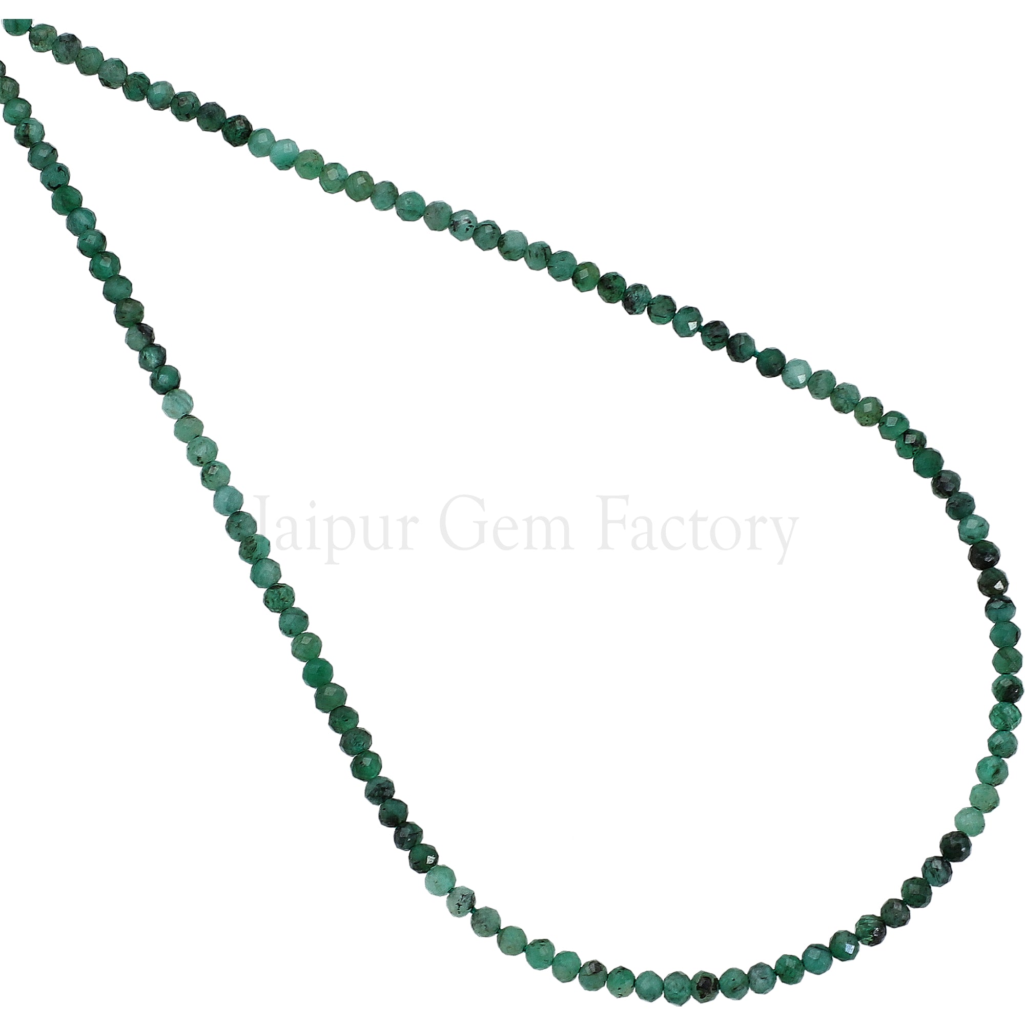 2-2.5 MM Raw Emerald Faceted Round Beads