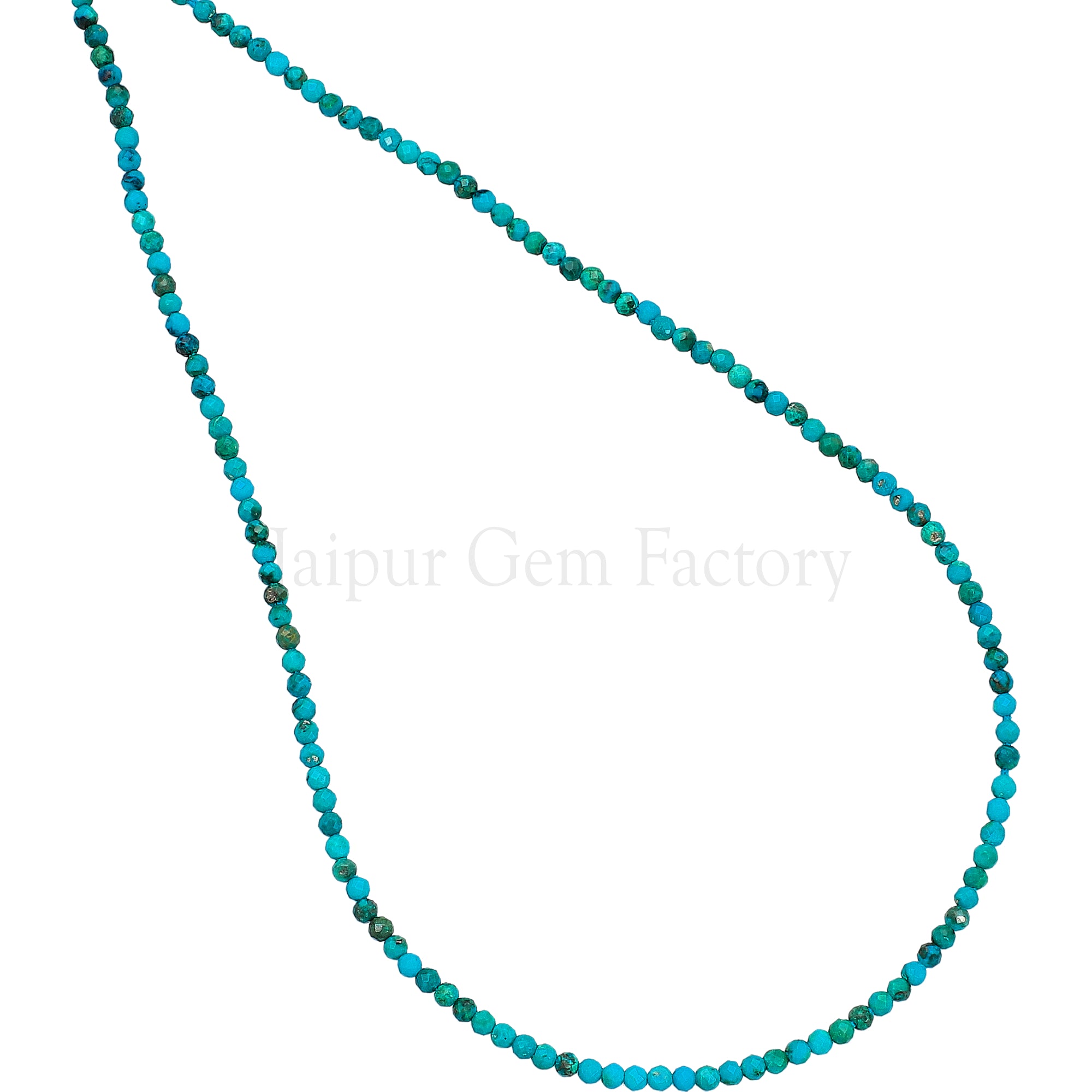 1.8-2.0 MM Chrysocolla Faceted Round Beads