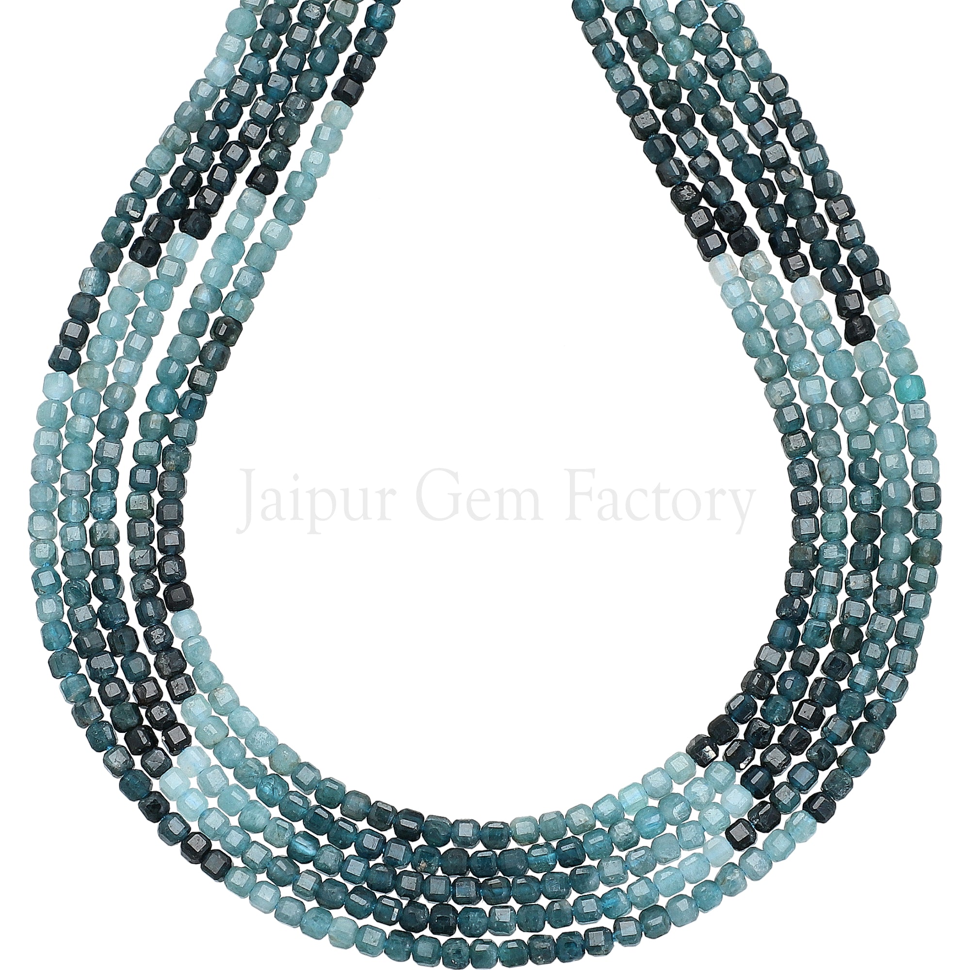 Grandidierite Faceted Box Beads