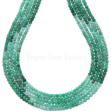 2.3-2.5 MM Raw Emerald Faceted Box Beads