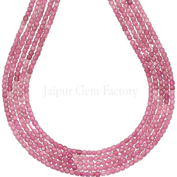 2.3-2.5 MM Pink Tourmaline Faceted Box Beads