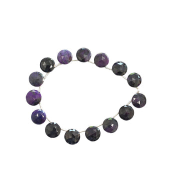 12 To 13 MM Sugilite Faceted Coin Shape Beads Strand