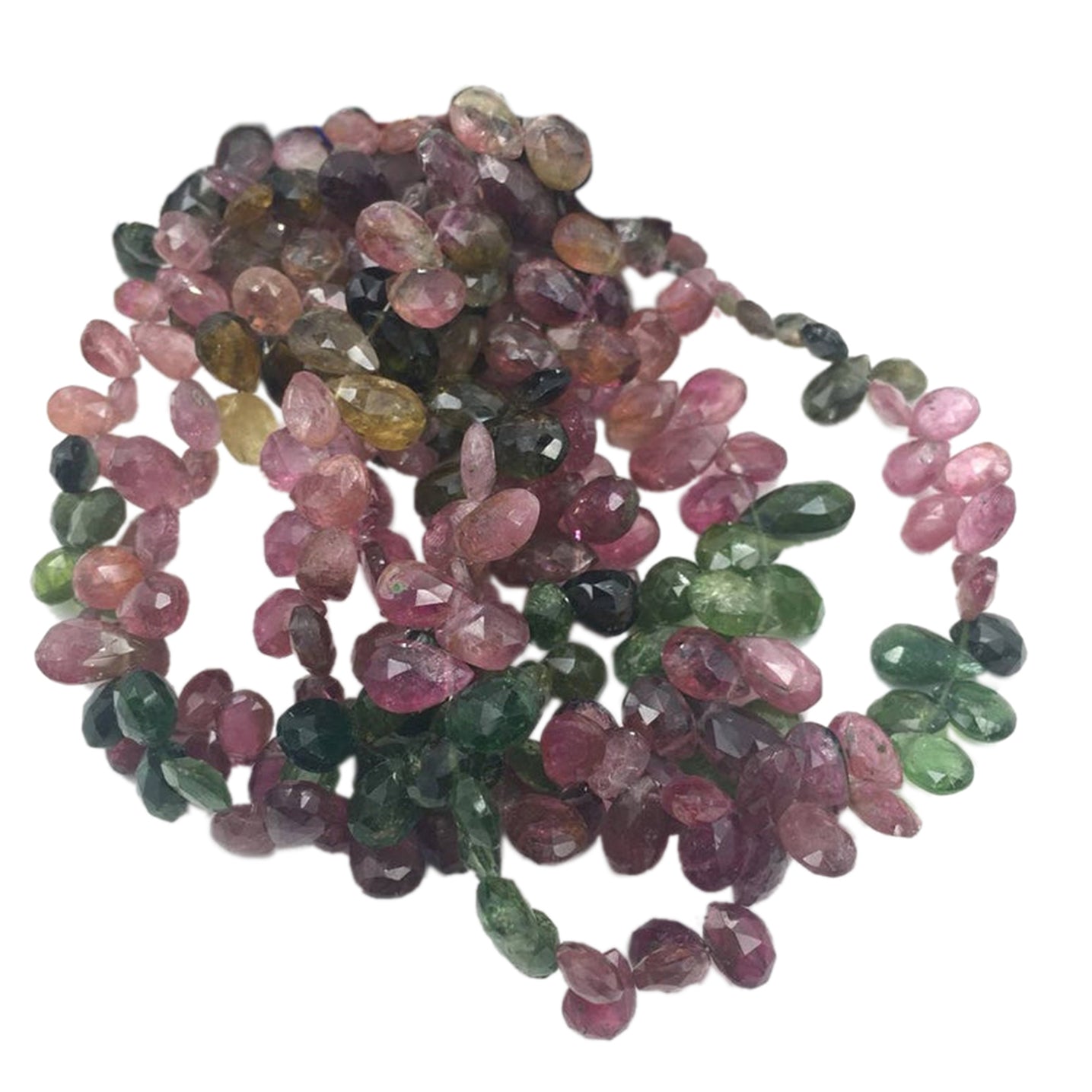 7x5 To 8x6 MM Tourmaline Faceted Pear Shape Beads Strand