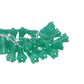 20x12 To 21x12 MM Green Aventurine Fancy Flower Shape Beads Strand