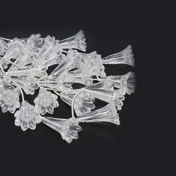 21X13 To 23X15 MM Crystal Quartz Fancy Flower Shape Beads Strand