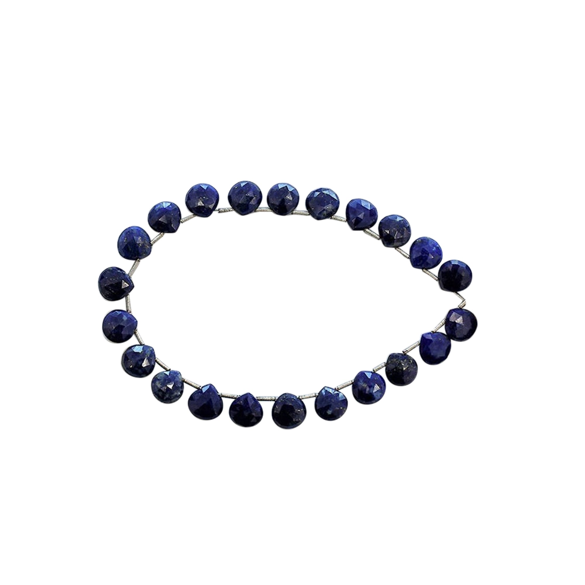 Lapis Lazuli Faceted Heart Shape Beads Strand