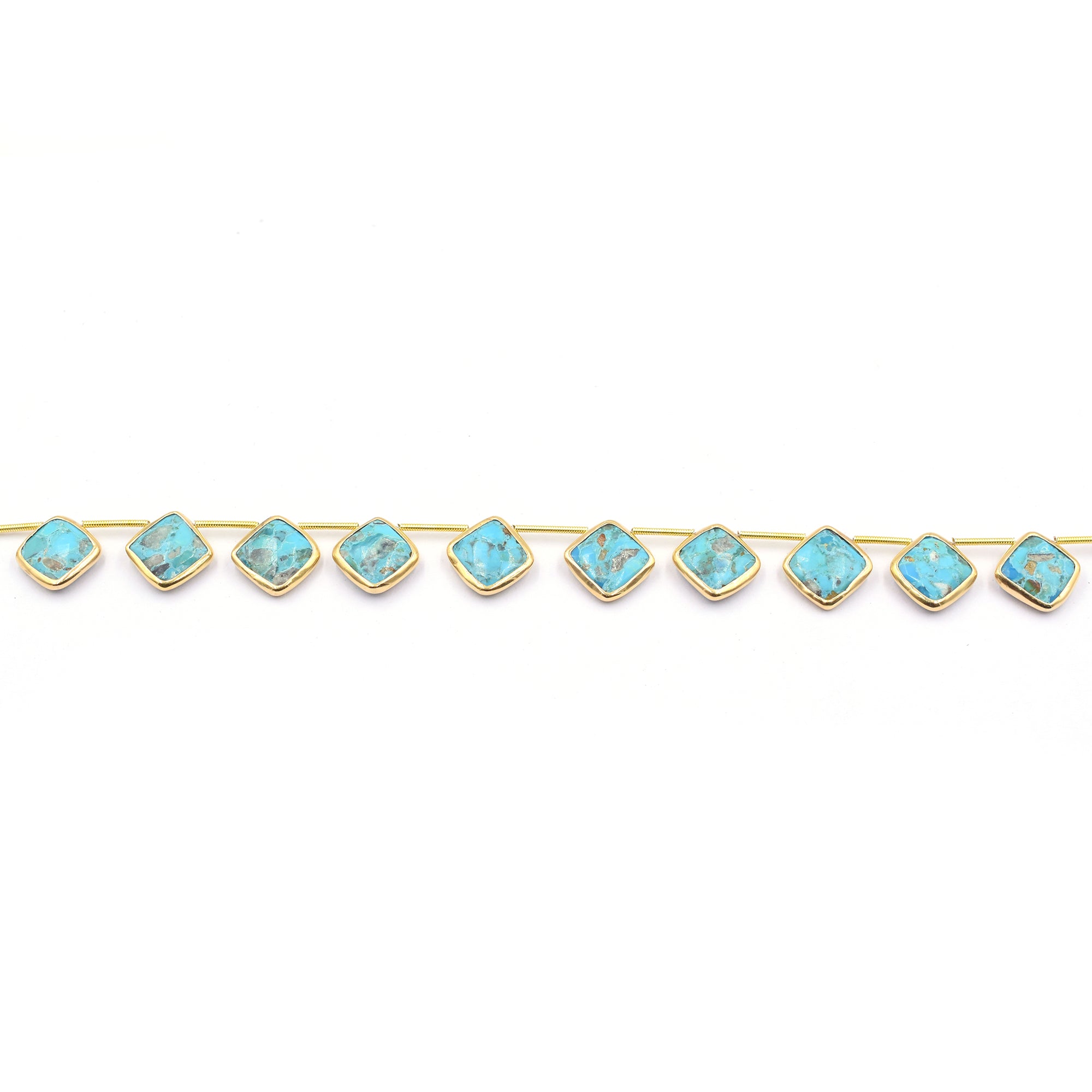 Turquoise side drilled strand