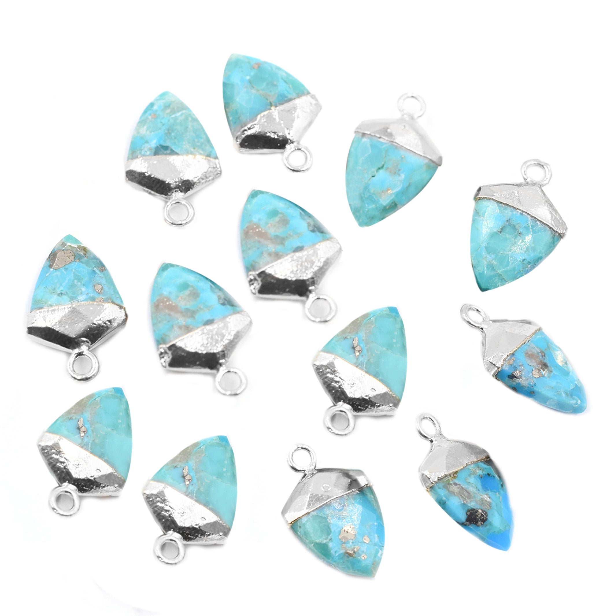 Kingman Turquoise Shield Pendant 