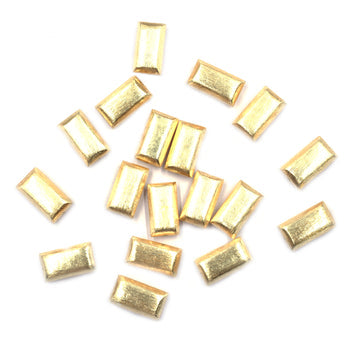 18X10mm Biscuit Brushed Matte Finish Beads Gold Plated Copper