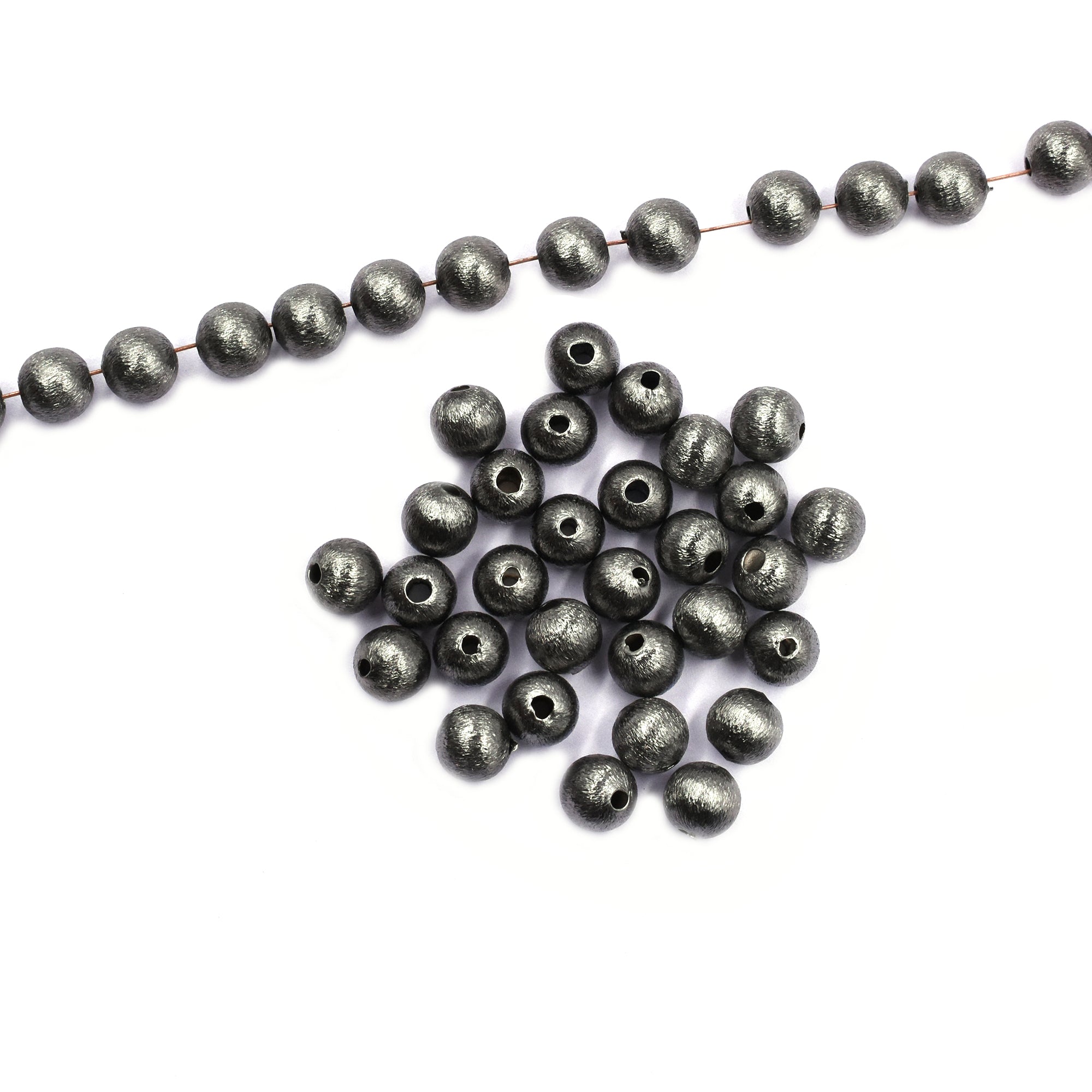 Spacer Brushed Matte Finish Beads Black Finished Copper