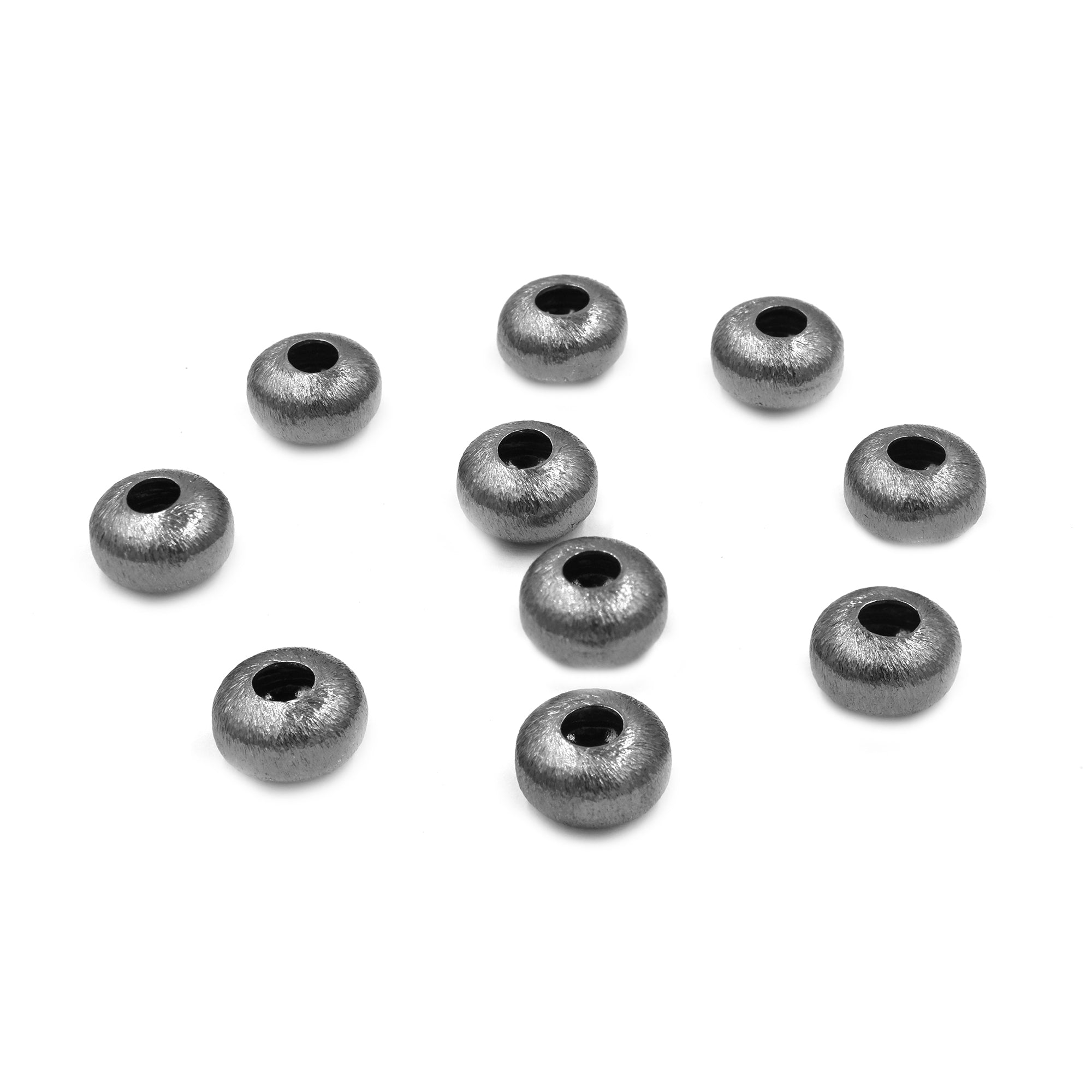 14mm Donut Brushed Matte Finish Beads Black Finished Copper