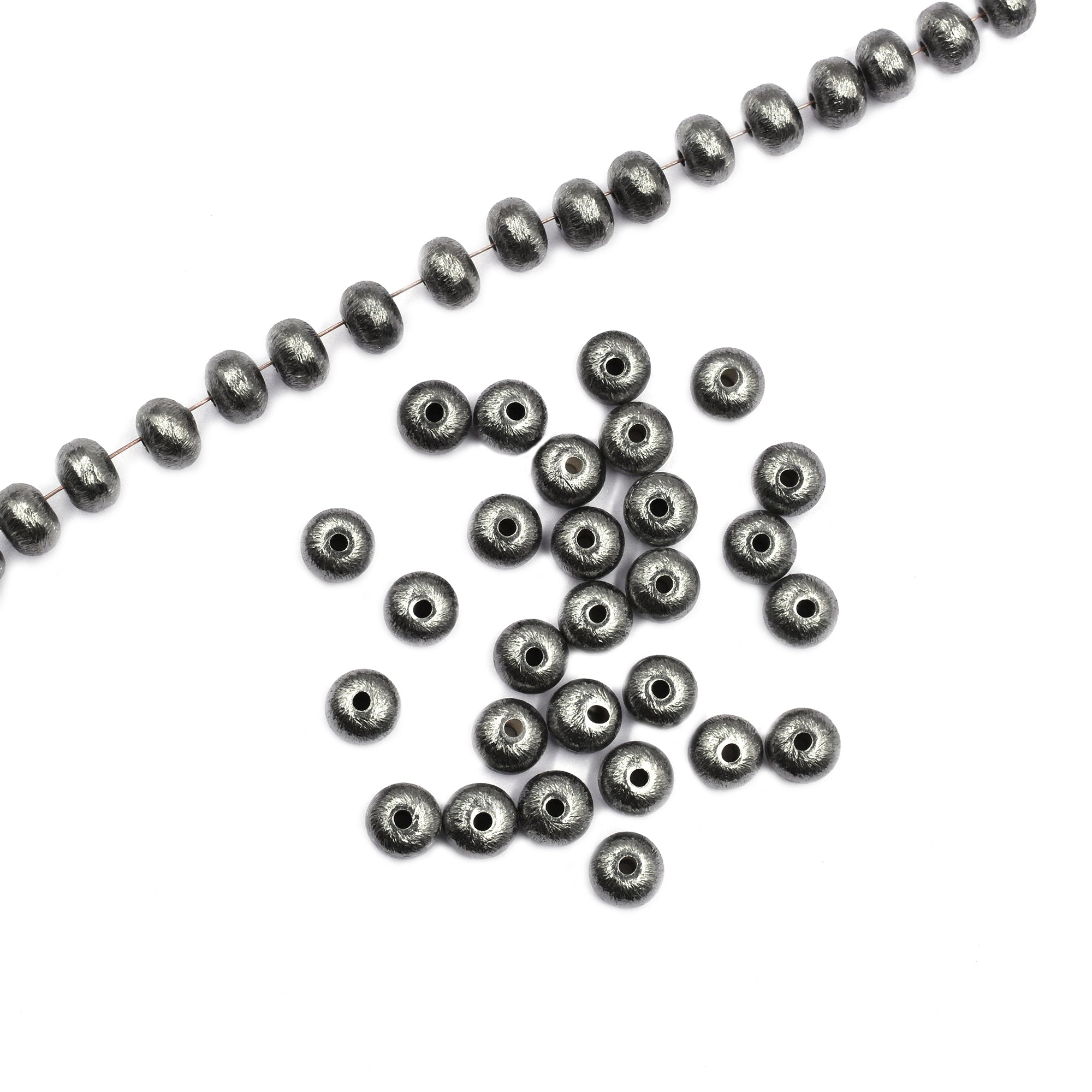 6mm Spacer Brushed Matte Finish Beads Black Finished Copper