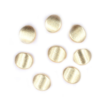 20mm Oval Brushed Matte Finish Beads Gold Plated Copper