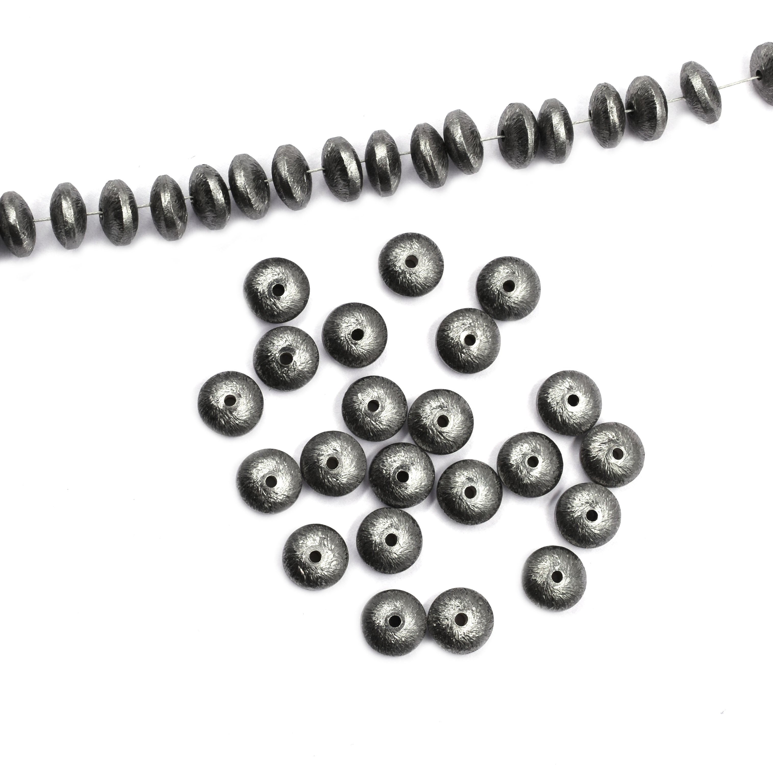 8mm Spacer Brushed Matte Finish Beads Black Finished Copper