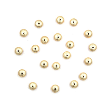 8mm Spacer Brushed Matte Finish Beads Gold Plated Copper