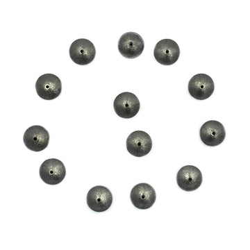 12mm Bicone Brushed Matte Finish Beads Black Finished Copper