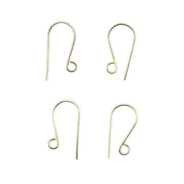 20mm Long Pair Ear Wire Gold Plated Copper