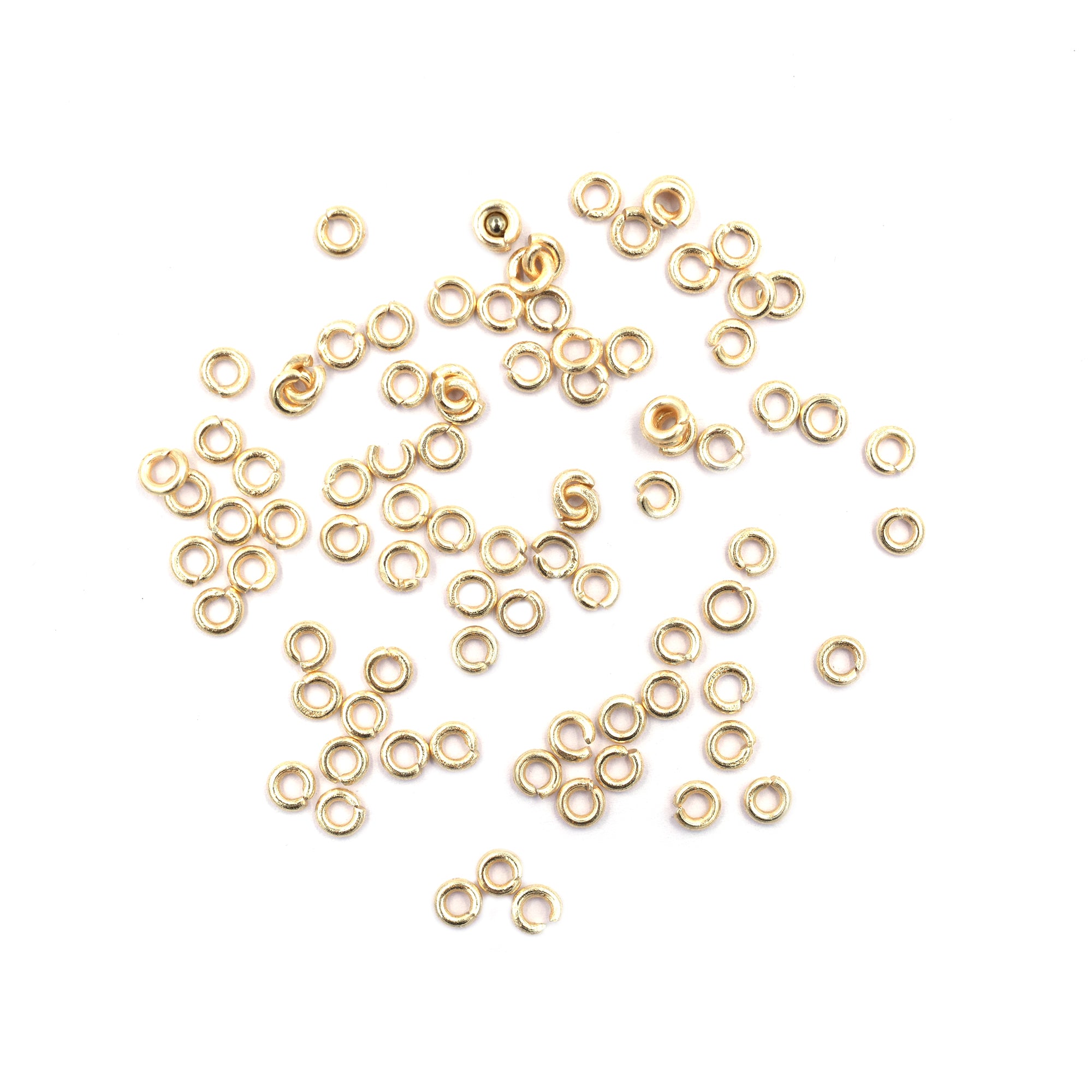 500 Pcs 4mm Open Jump Ring Gold Plated Copper