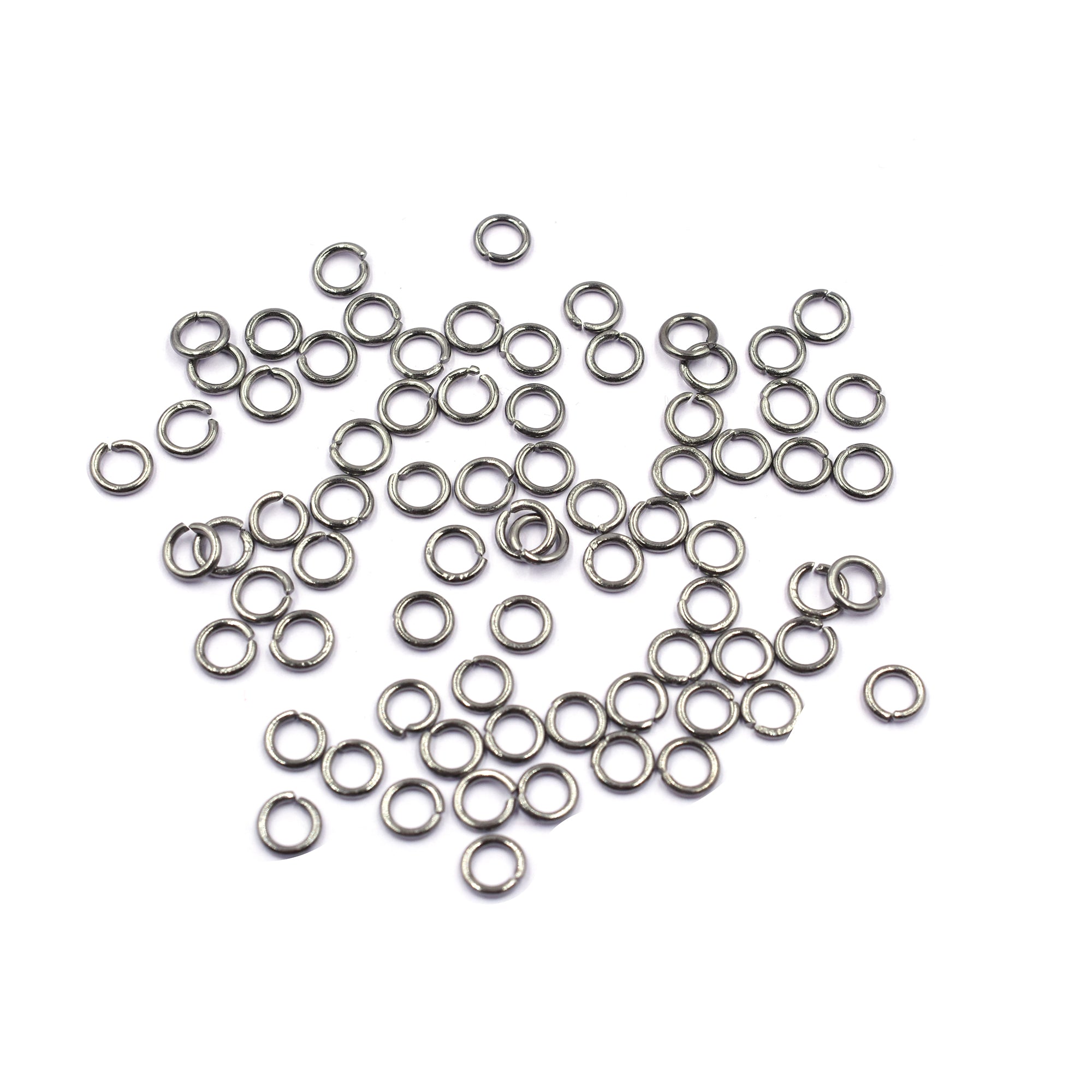 500 Pcs 6mm Open Jump Ring Black Finished Copper
