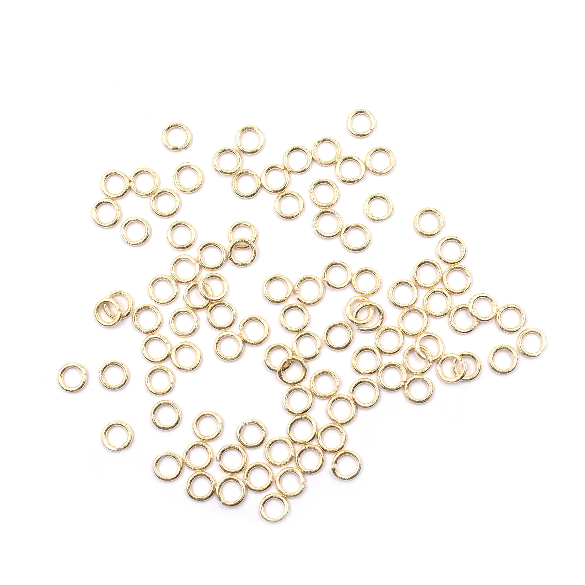 Open Jump Ring Gold Plated Copper