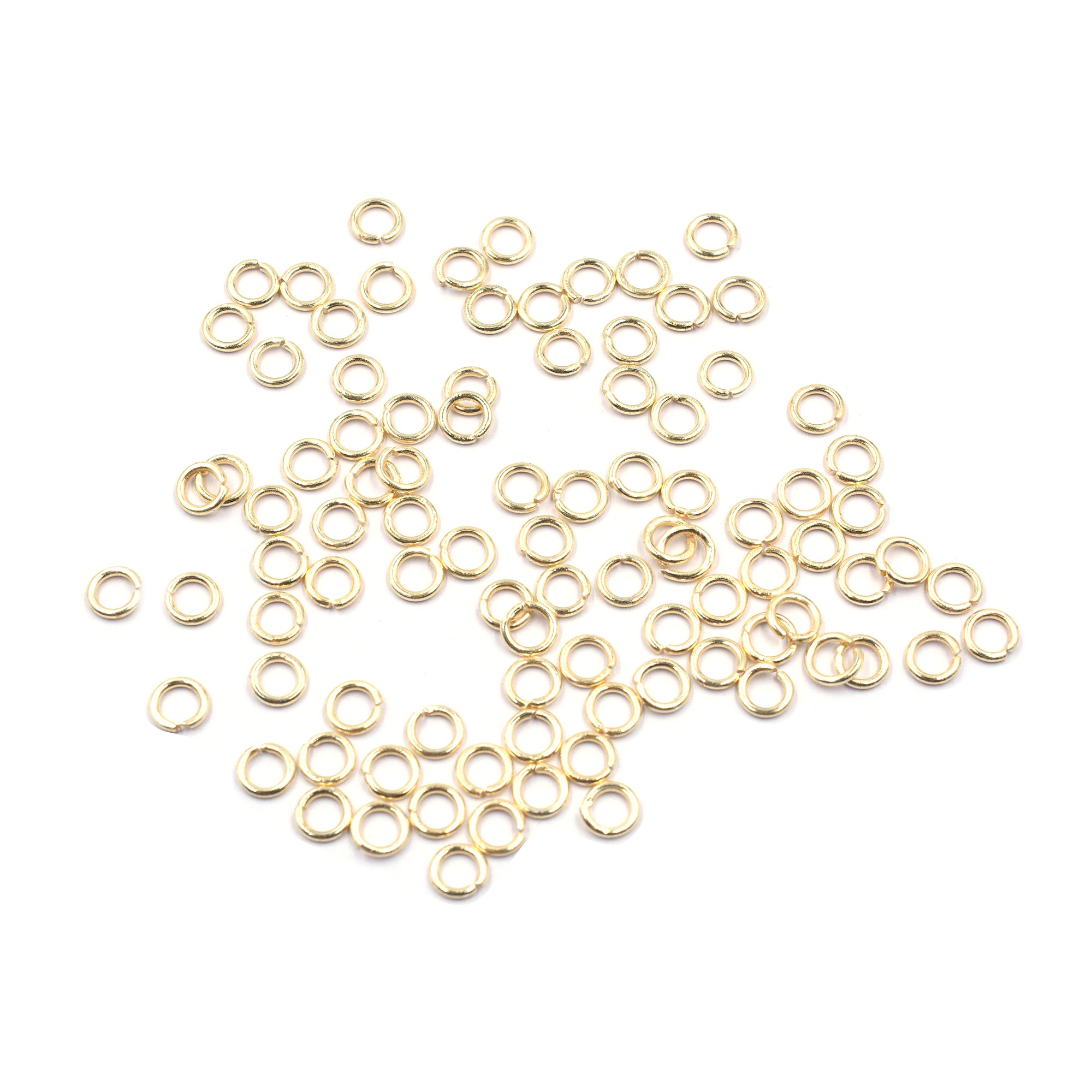 6mm Open Jump Ring Gold Plated Copper