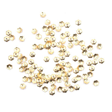 5mm Half Cap Beads Gold Plated Copper