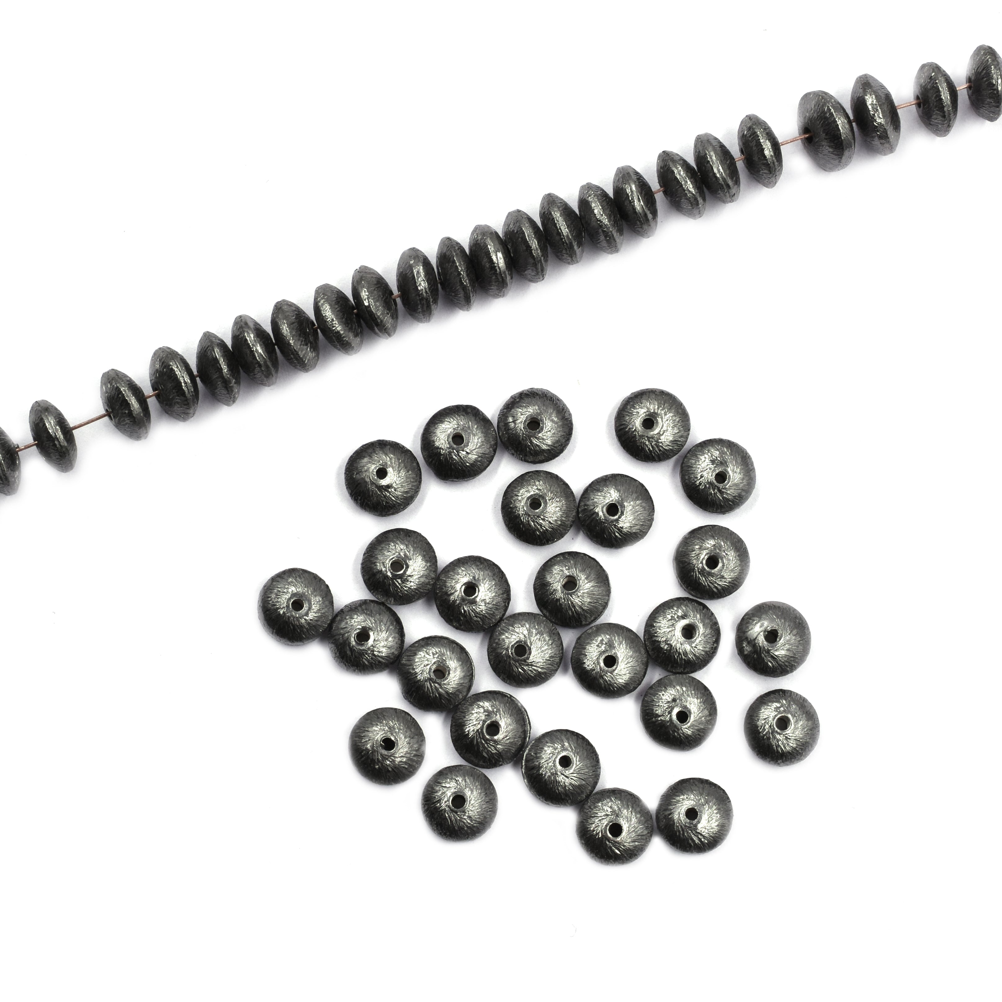 8mm Spacer Brushed Matte Finish Beads Black Finished Copper