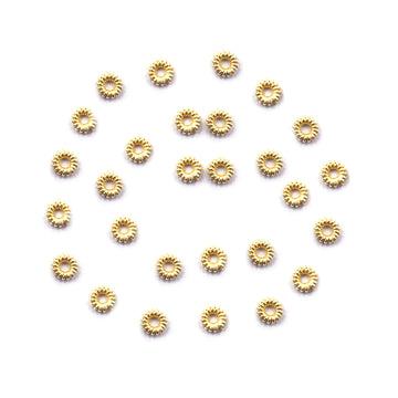 6mm Twisted Wire Jump Ring Gold Plated Copper