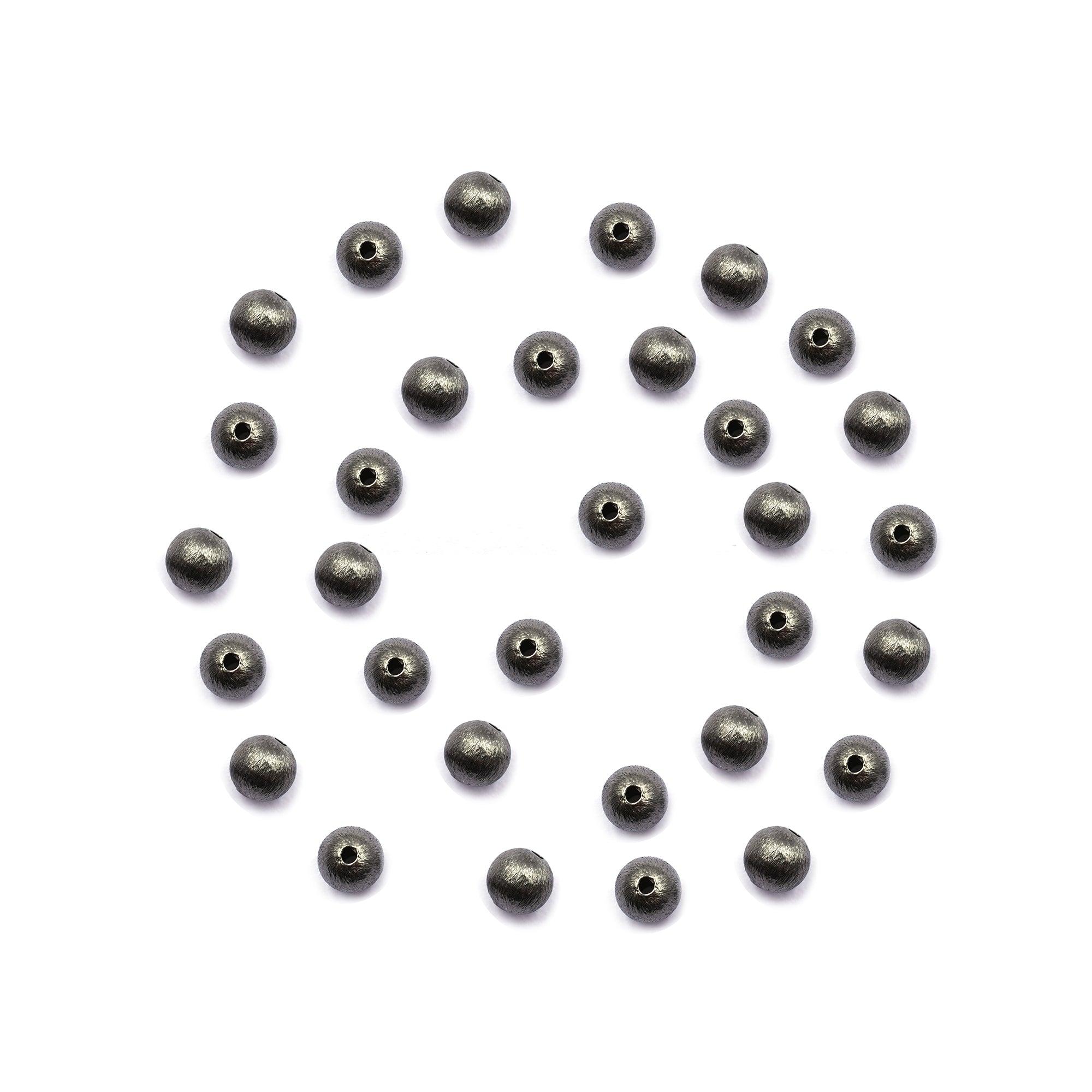 Spacer Brushed Matte Finish Beads Black Finished Copper