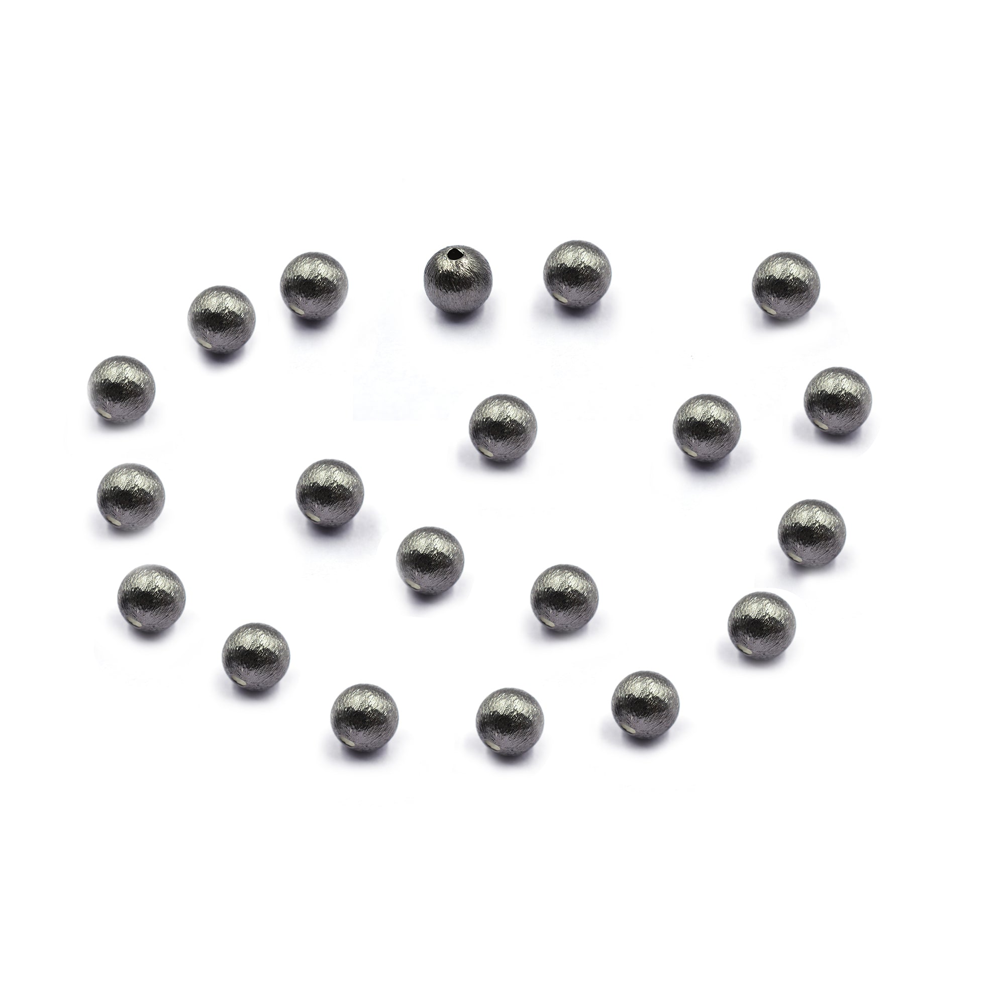 Spacer Brushed Matte Finish Beads Black Finished Copper