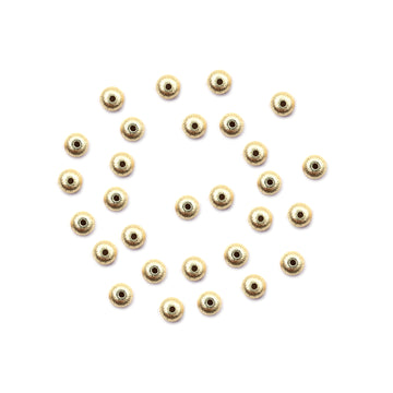 8mm Spacer Brushed Matte Finish Beads Gold Plated Copper