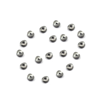 4mm Wavy Disc Brushed Matte Finish Beads Black Finished Copper