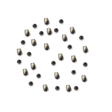 6X4mm Cylinder Brushed Matte Finish Beads Black Finished Copper