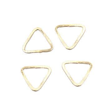 24mm Triangle Brushed Matte Finish Links Hoops Connector Gold Plated Copper