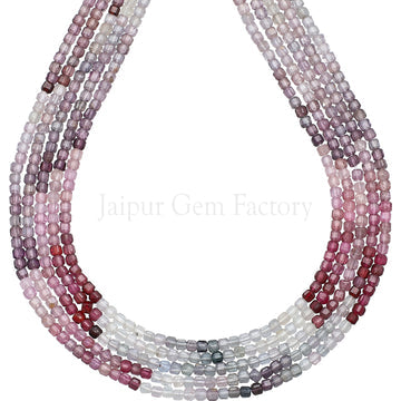 Multicolor gemstone beads spinel faceted box shape