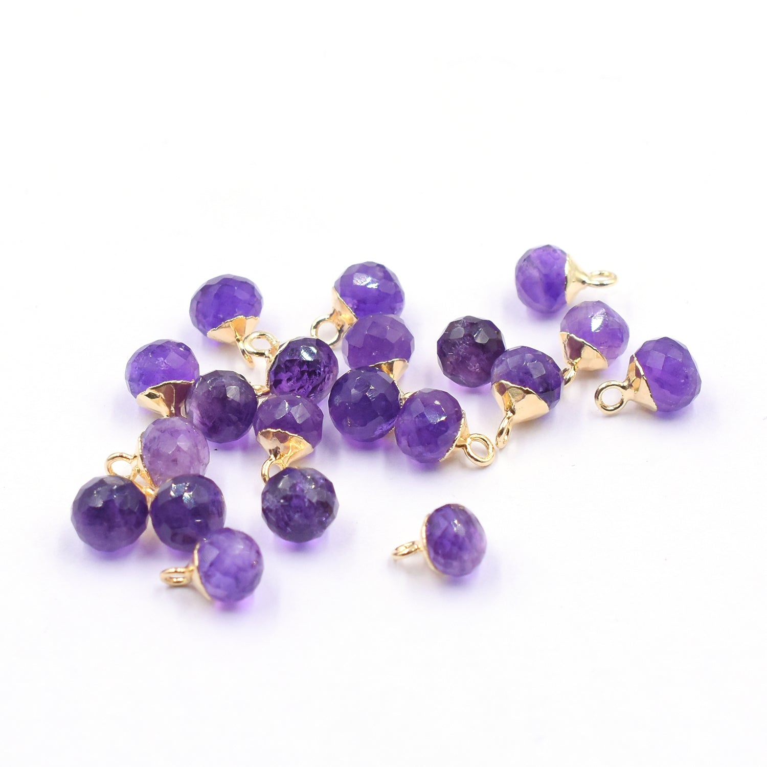 Natural Amethyst Beads Onion Shape
