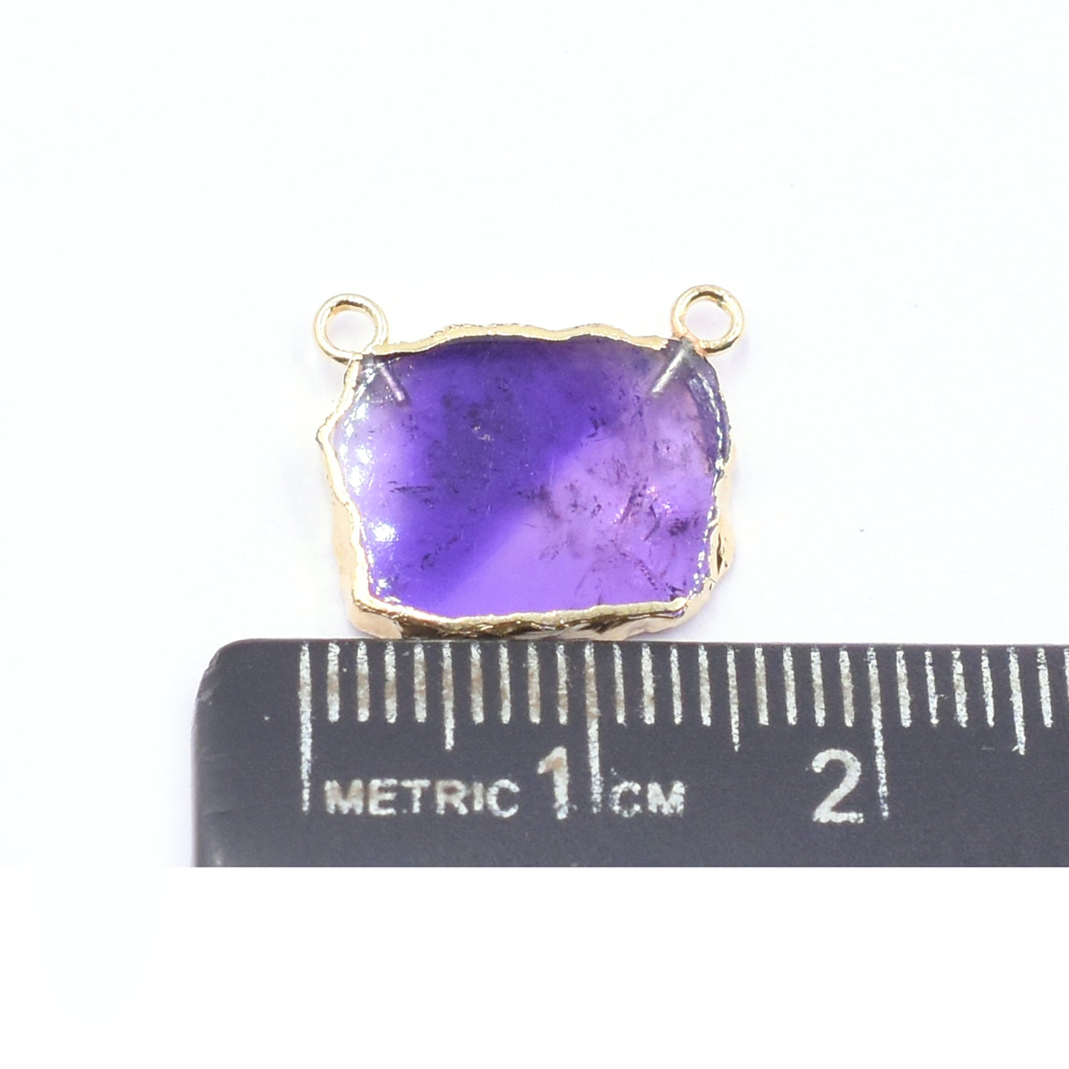 Natural Amethyst Rectangle Pendant
