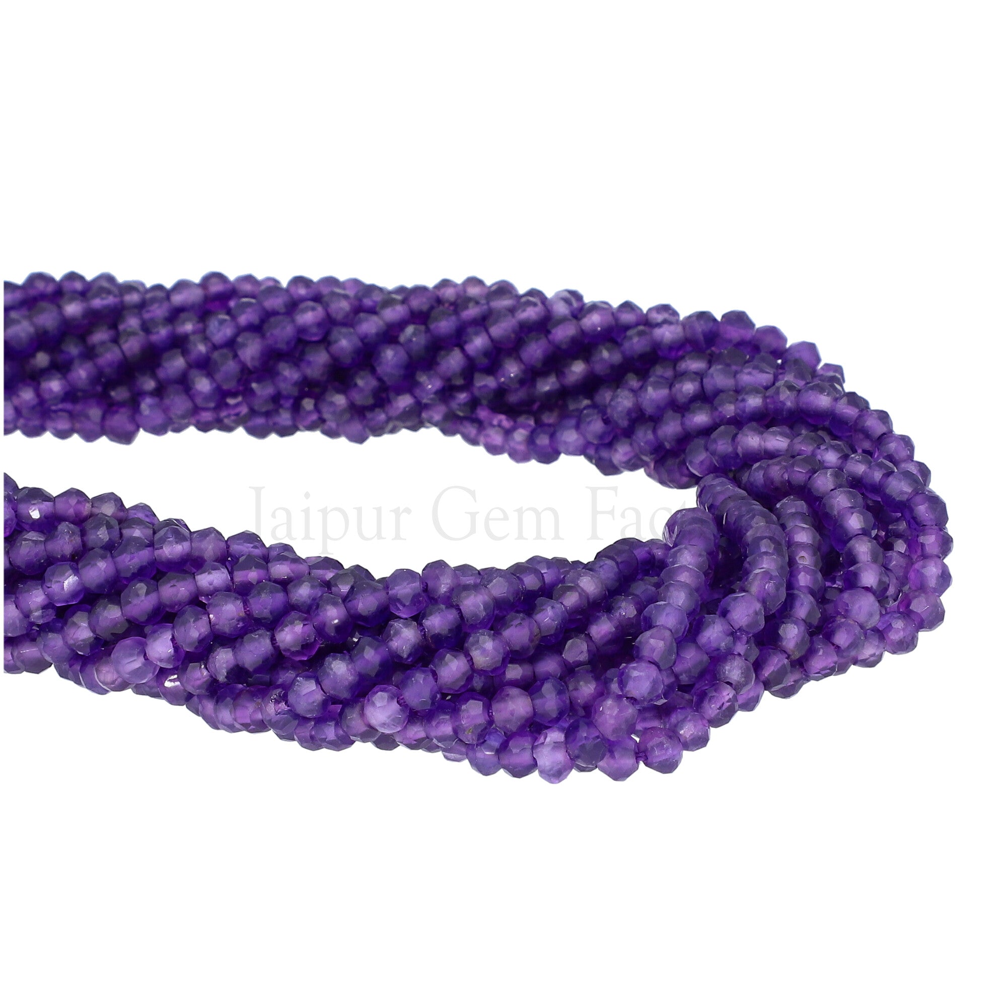 Natural Amethyst Rondelle Beads