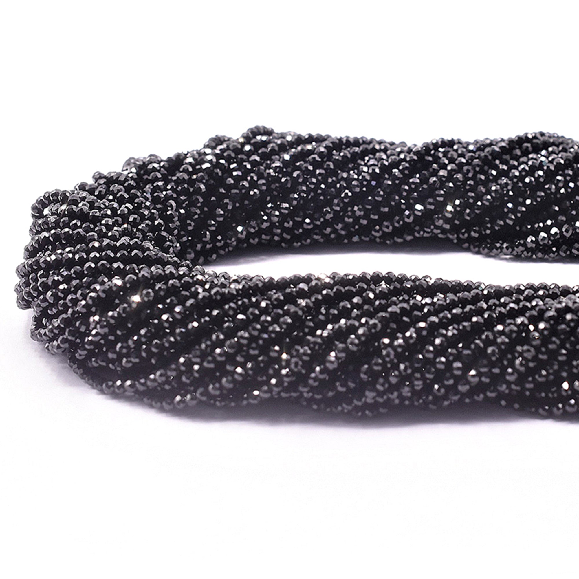 Natural Black Spinel Gemstone Beads