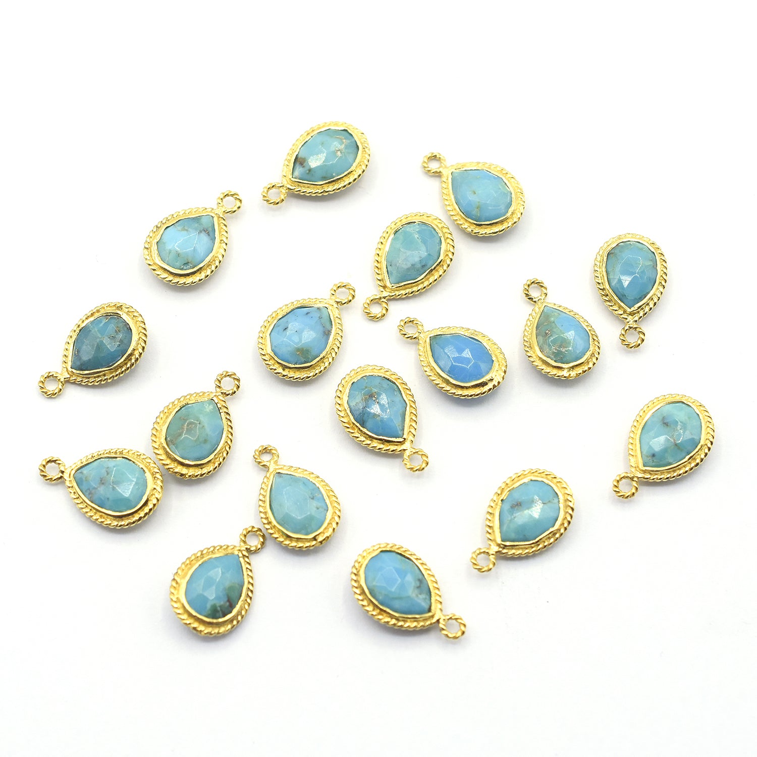 Stylish silver vermeil turquoise necklace