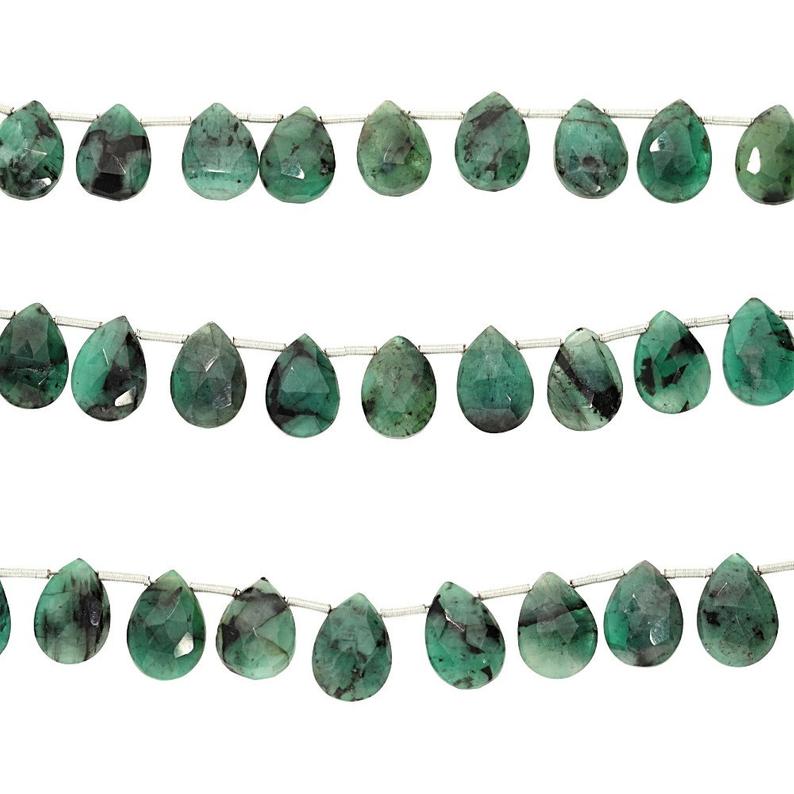 Pear Shape Emerald Stone Beads
